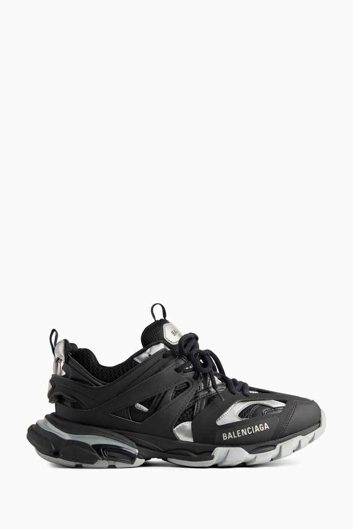 

Track Sneakers in Mesh & Nylon, Black