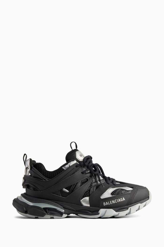 

Track Sneakers in Mesh and Nylon, Black
