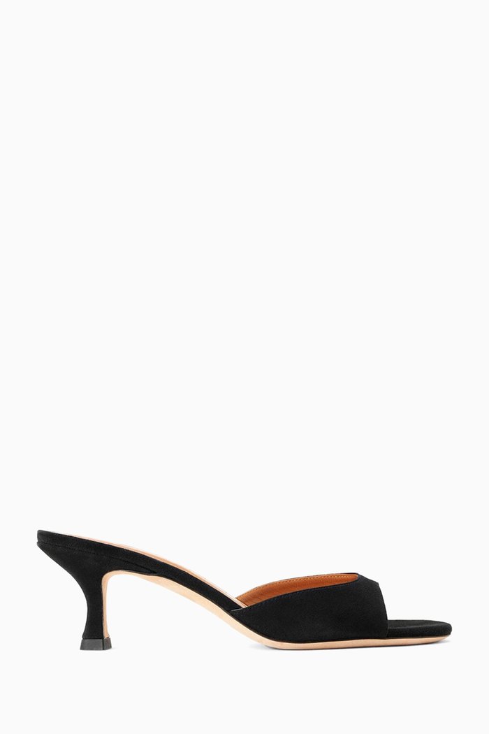 

Brigitte 55 Mules in Suede, Black