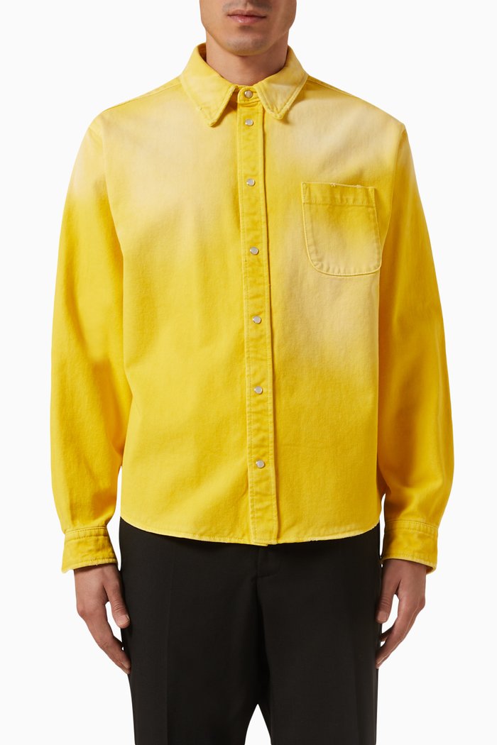 

Overdyed Shirt in Bull Denim, Yellow