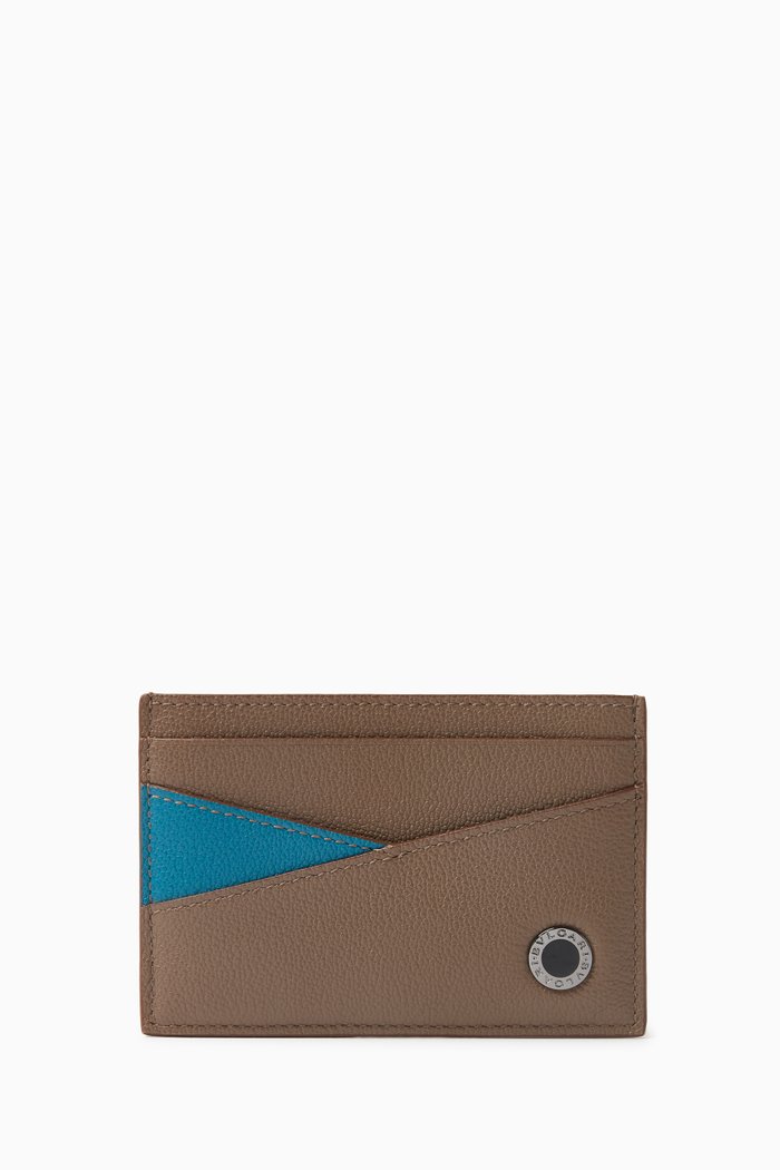 

BVLGARI BVLGARI Card Holder in Leather, Brown