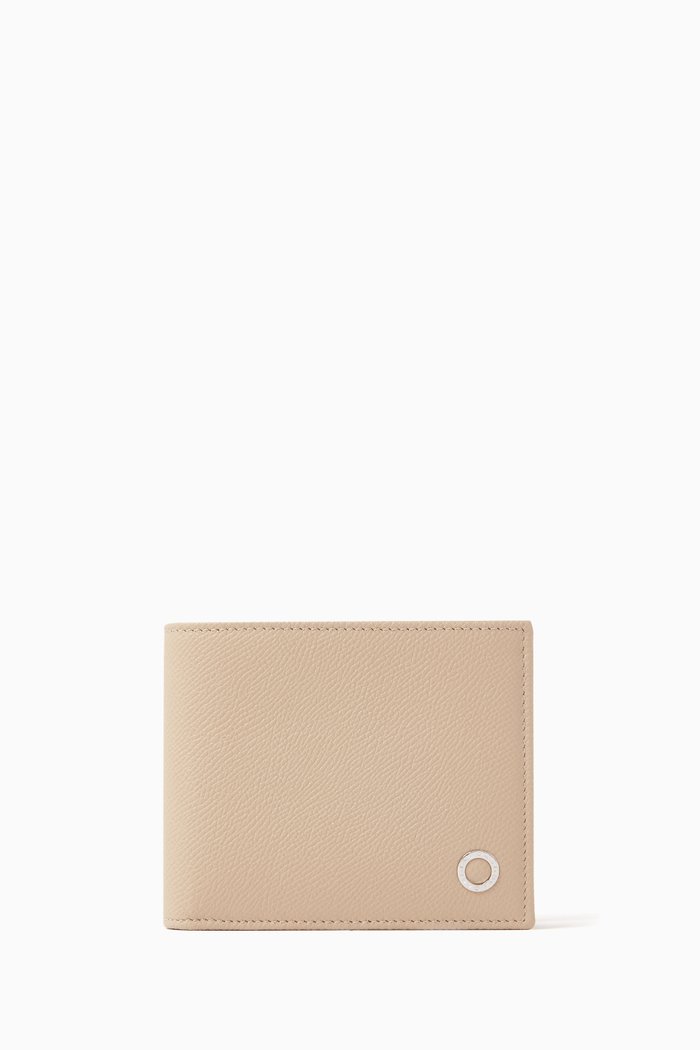 BVLGARI BVLGARI Bi-fold Wallet in Leather, Brown