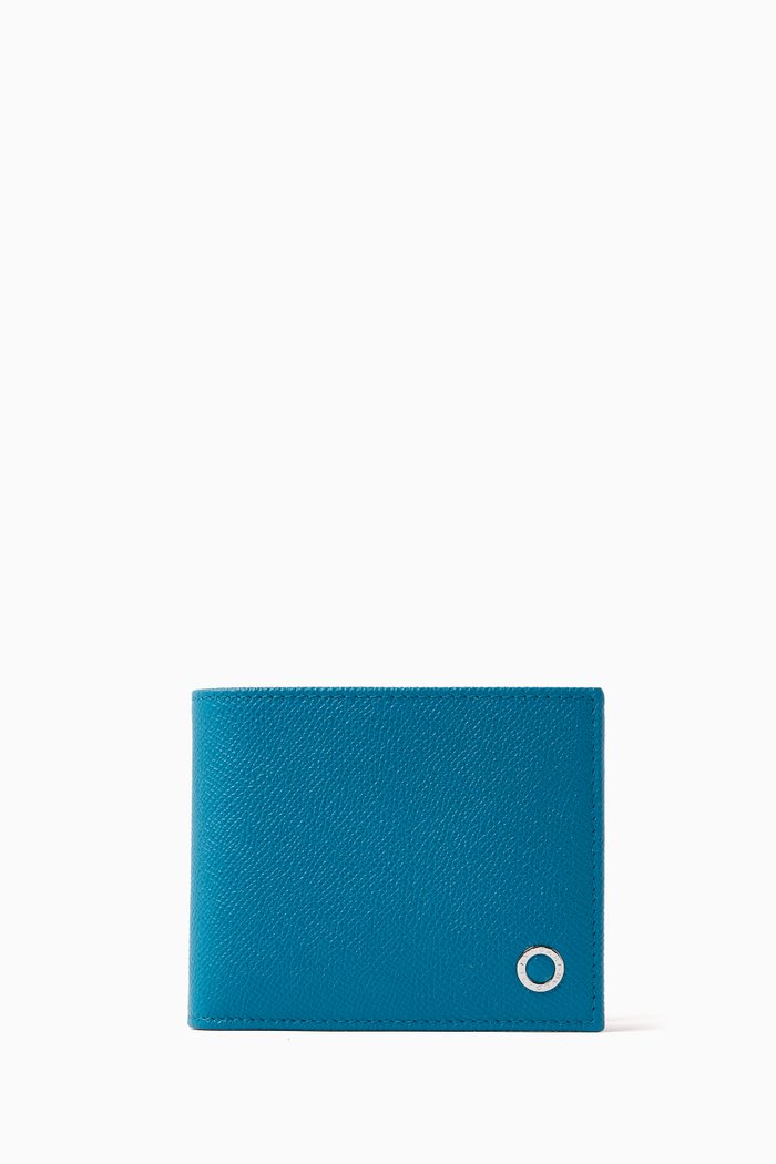 BVLGARI BVLGARI Bi-fold Wallet in Leather, Blue