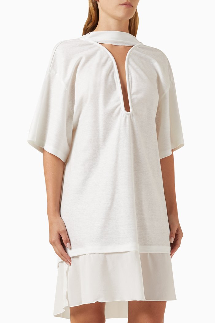 

Frame Cut-out T-shirt Dress, White
