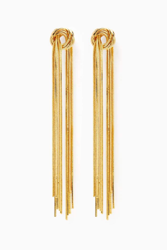 

Clara Tassel Earrings in Gold-plated Metal