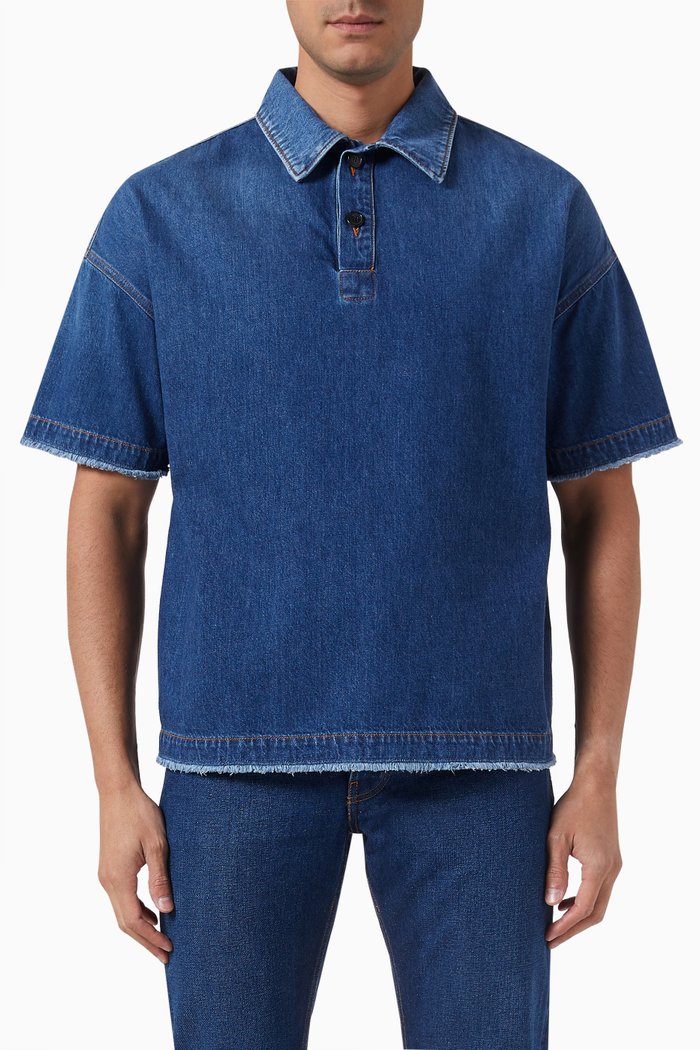 

Polo Shirt in Denim, Blue