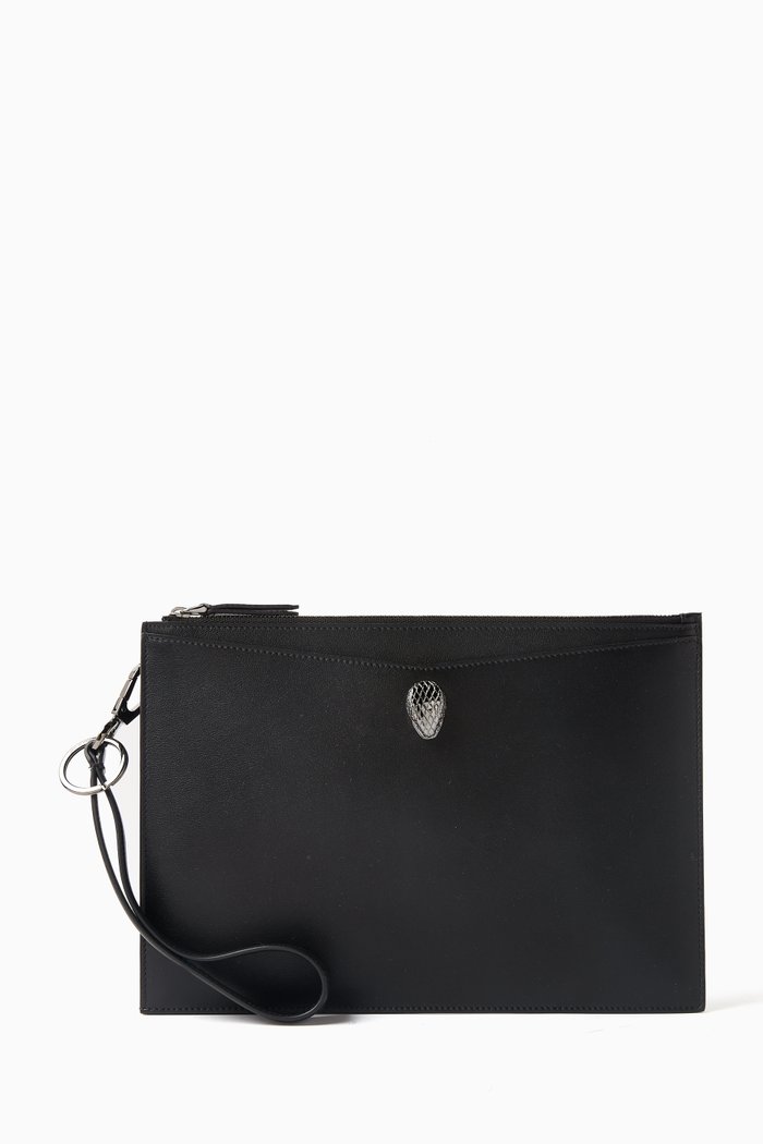 

Serpenti Forever Pouch in Calfskin Leather, Black