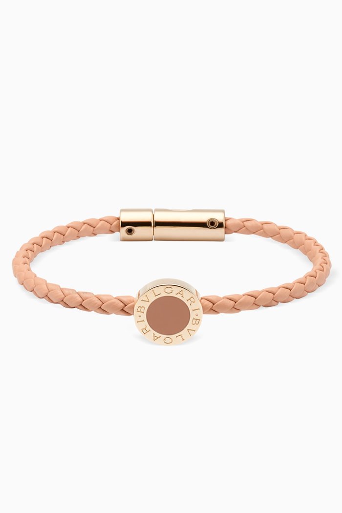 

BVLGARI BVLGARI Bracelet in Braided Leather, Neutral