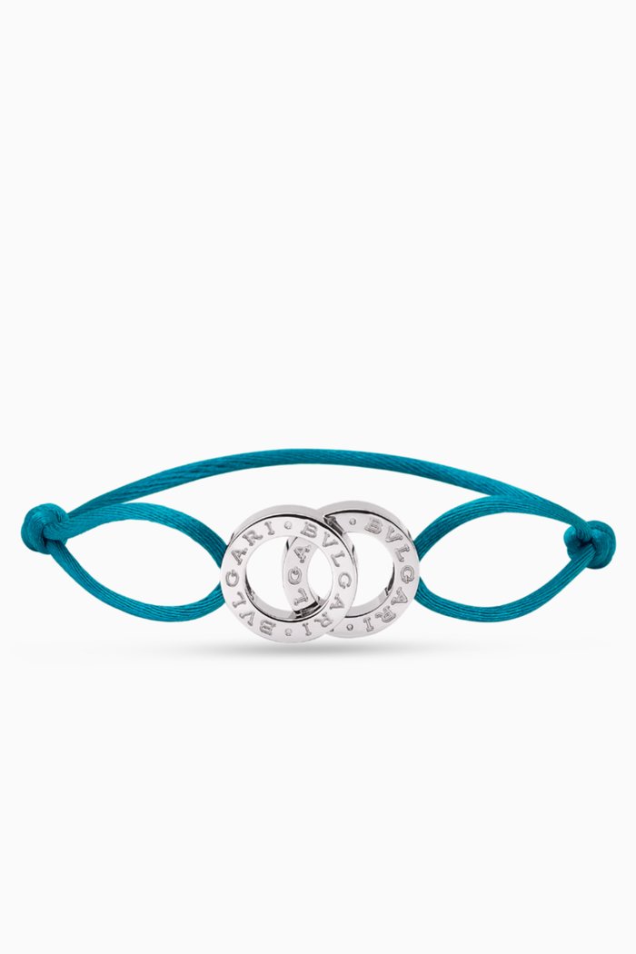 

Interlocking Circles Bracelet in Sterling Silver, Blue