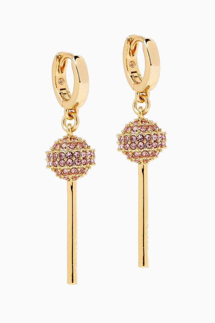 

Lollipop Charm Huggie Earrings, Neutral