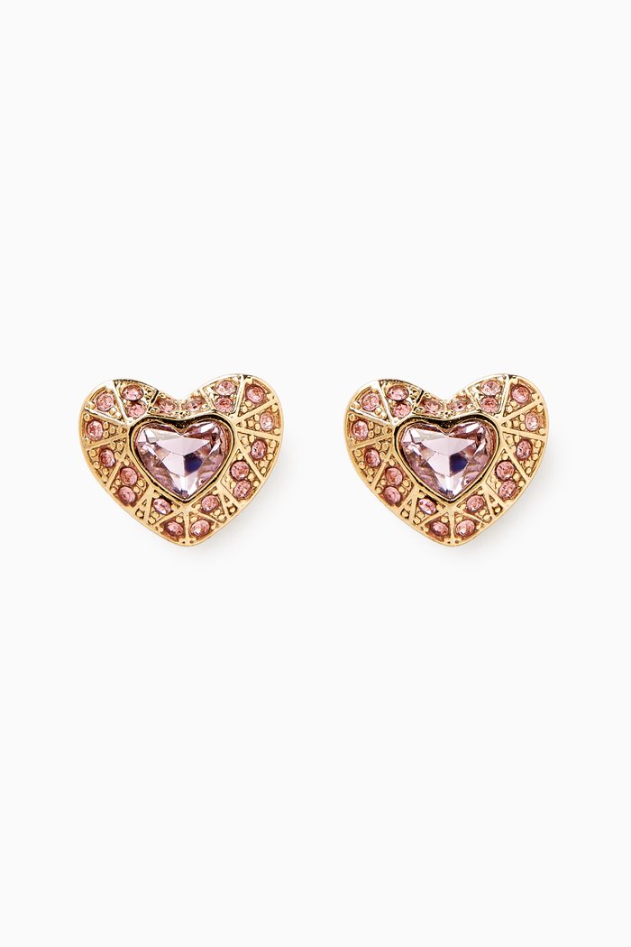 

Heart Stud Earrings, Neutral