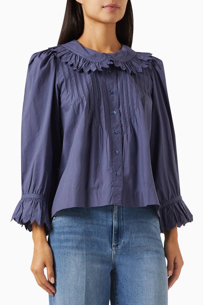

Hickory Top in Organic-cotton, Blue