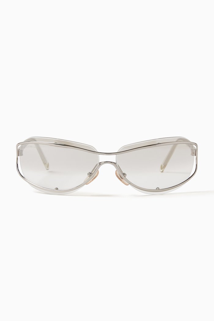 

Chanel Rimless Sunglasses, Silver