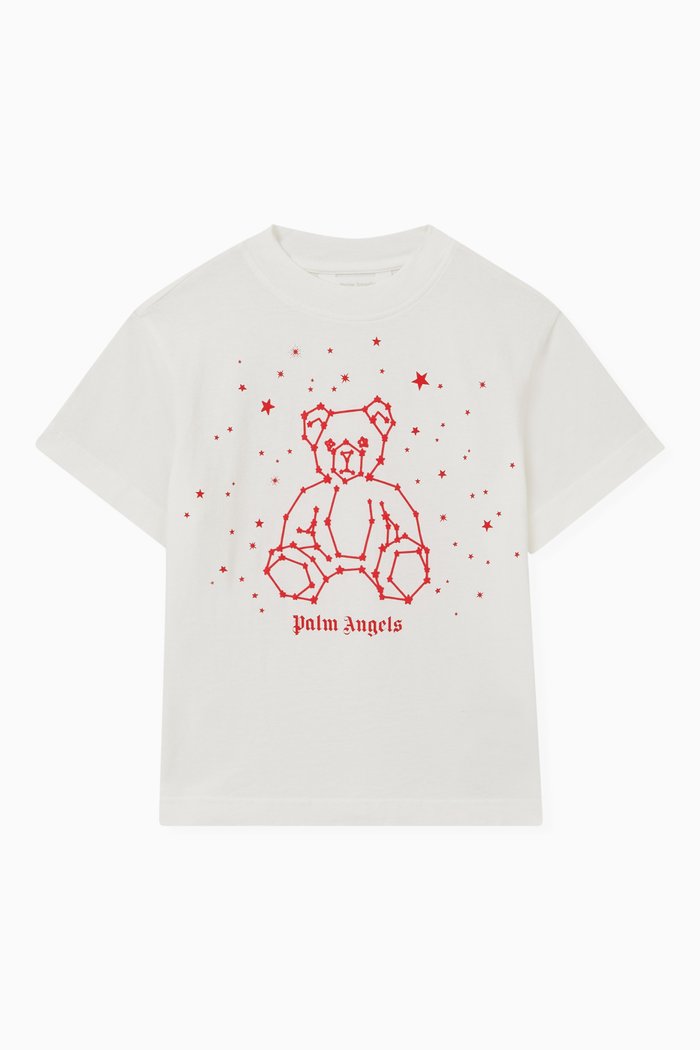 

Bear Print T-Shirt in Cotton, Neutral