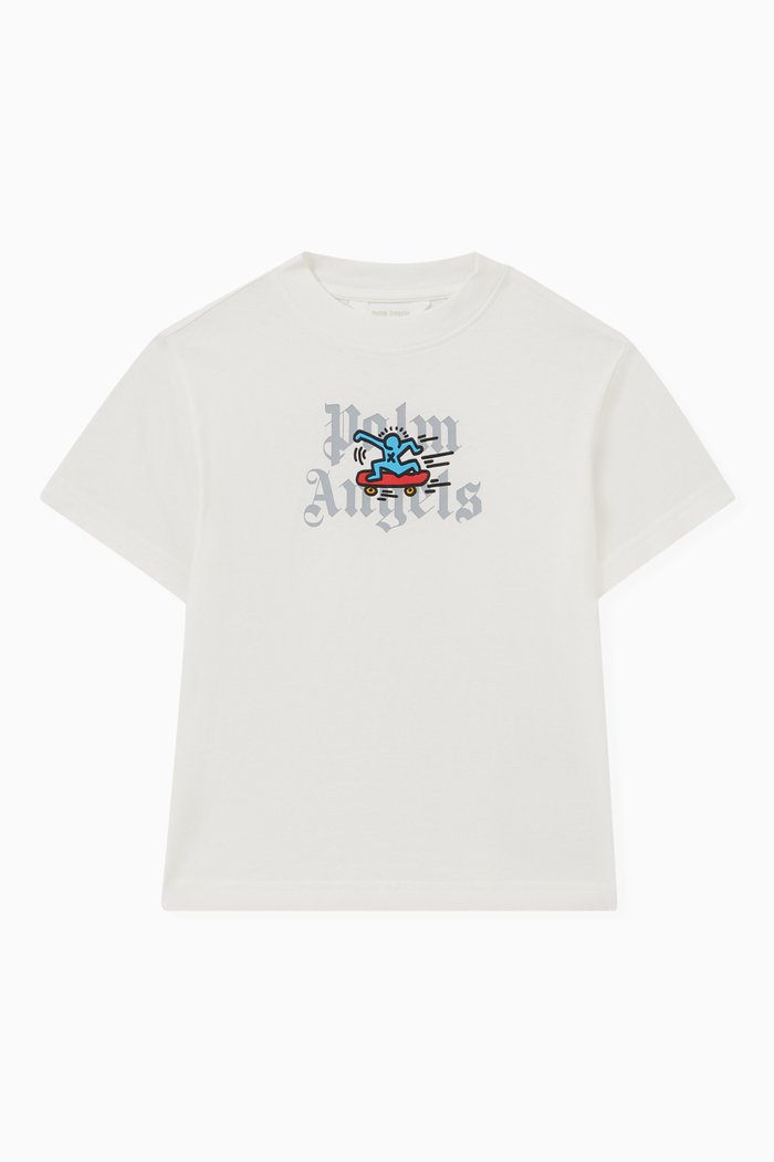 

Palm Angles x Keith Haring Skateboard Print T-Shirt in Cotton, Neutral