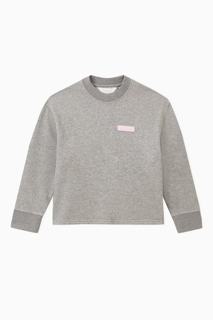 

Logo Patch Sweatshirt in Lurex, Grey