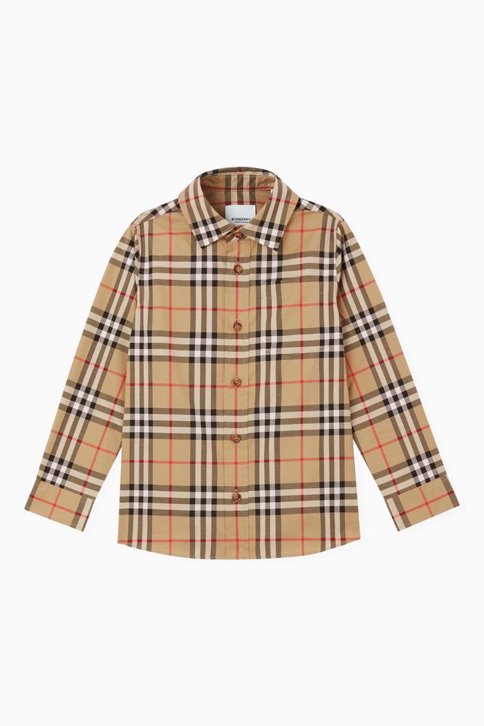 

Check-print Shirt in Cotton, Neutral