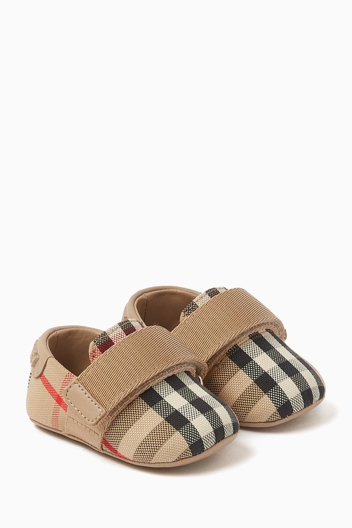 

Check-print Shoes, Neutral