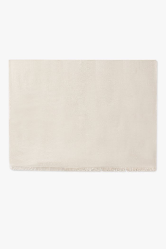 

Logomania Stole in Cashmere & Silk, Neutral