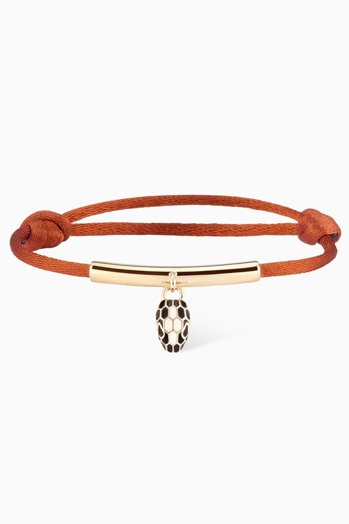 

Serpenti Forever Bracelet in Fabric, Brown