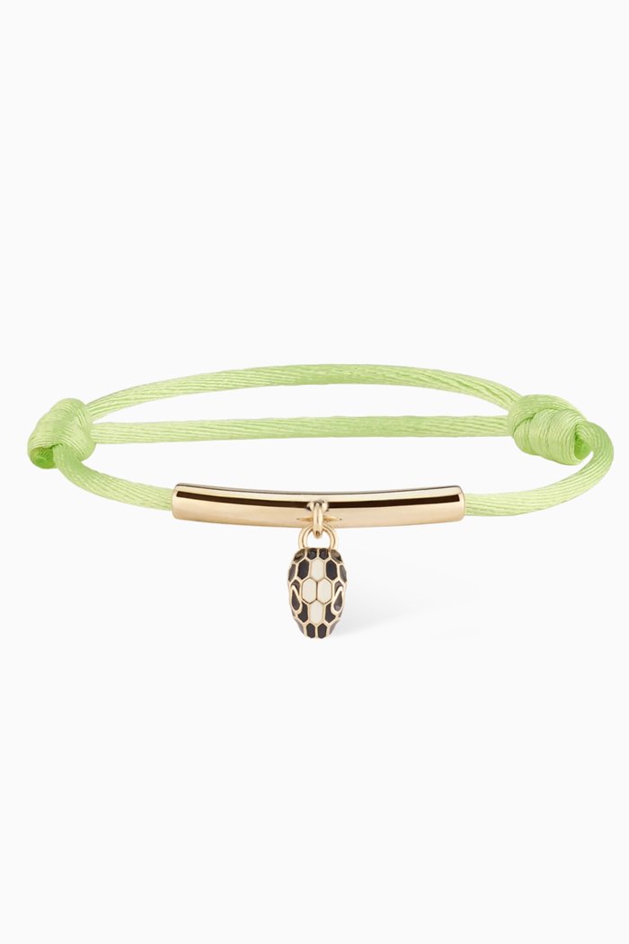 

Serpenti Forever Bracelet in Fabric, Green