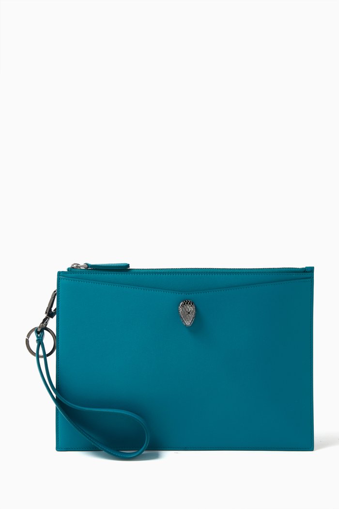 

Serpenti Forever Pouch in Leather, Blue