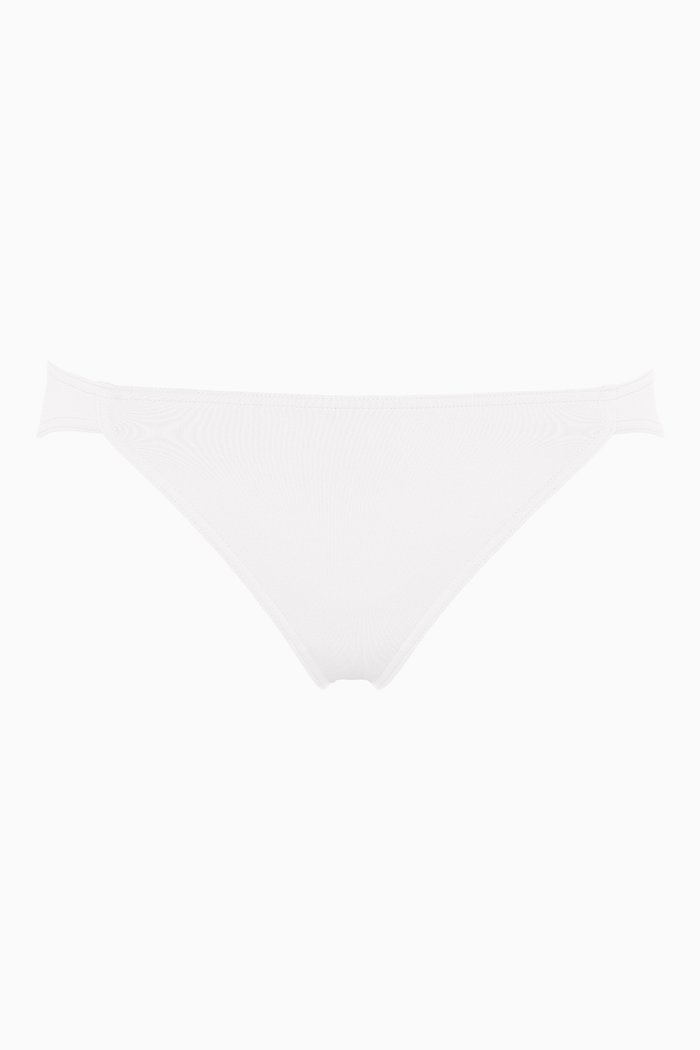 

Cavale Thin Bikini Briefs in Stretch Nylon, White