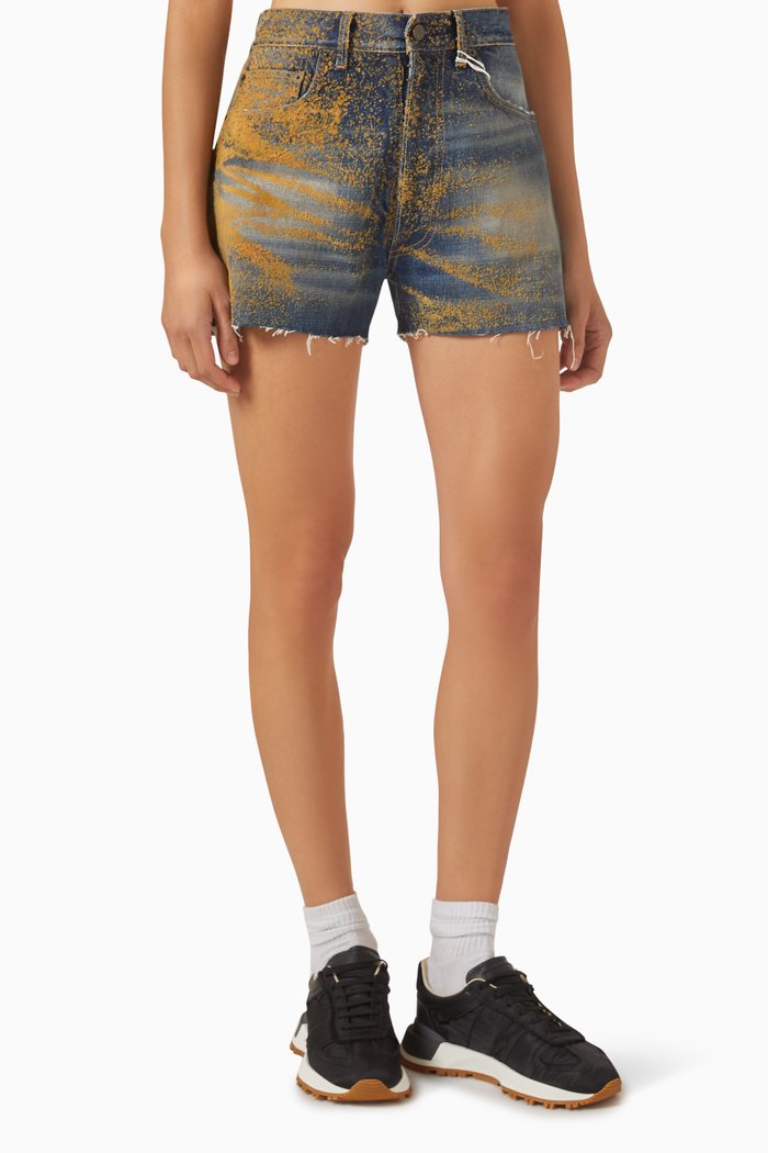 

Sandstorm-effect Shorts in Denim, Brown