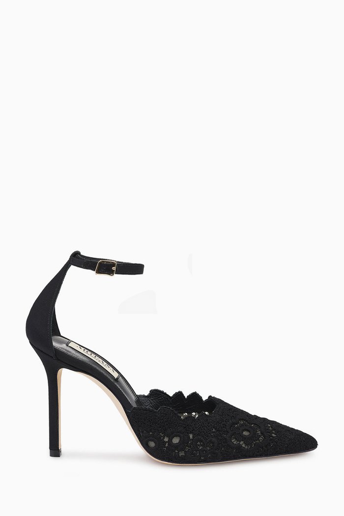 

Amalfi 95 D'orsay Pumps in Cotton-lace, Black