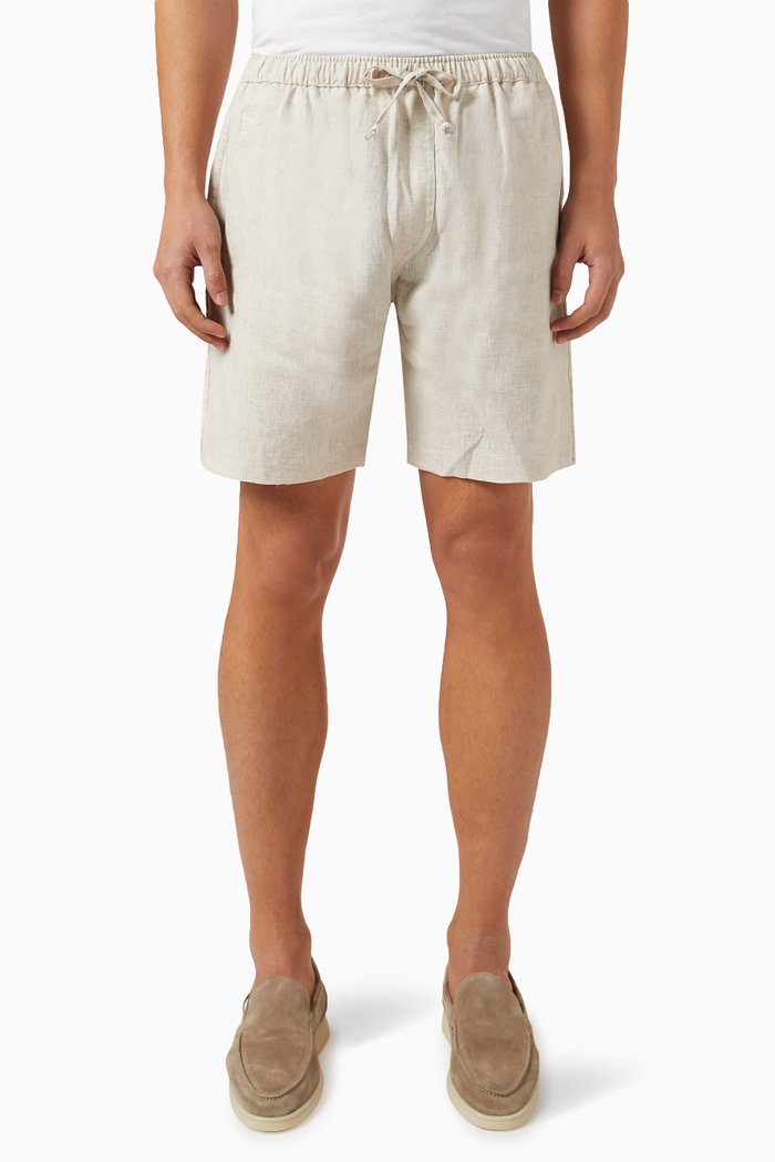 Capri Shorts in Linen, Neutral