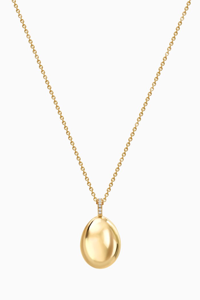 

Essence Egg Pendant Necklace in 18kt Gold