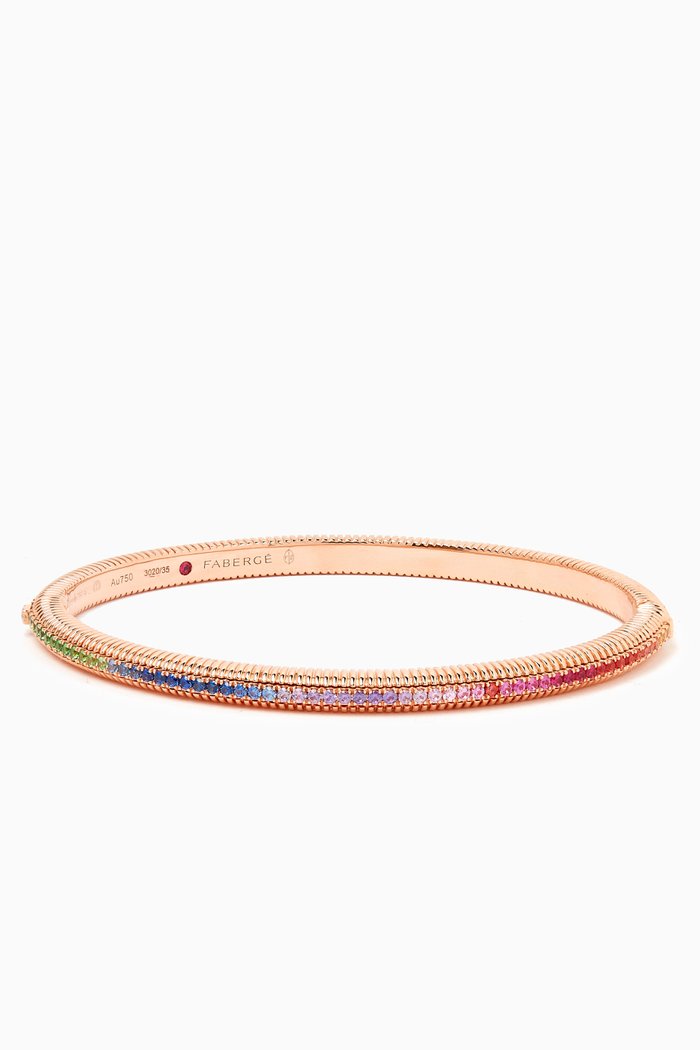 

Colours of Love Rainbow Bracelet in 18kt Rose Gold, Multicolour