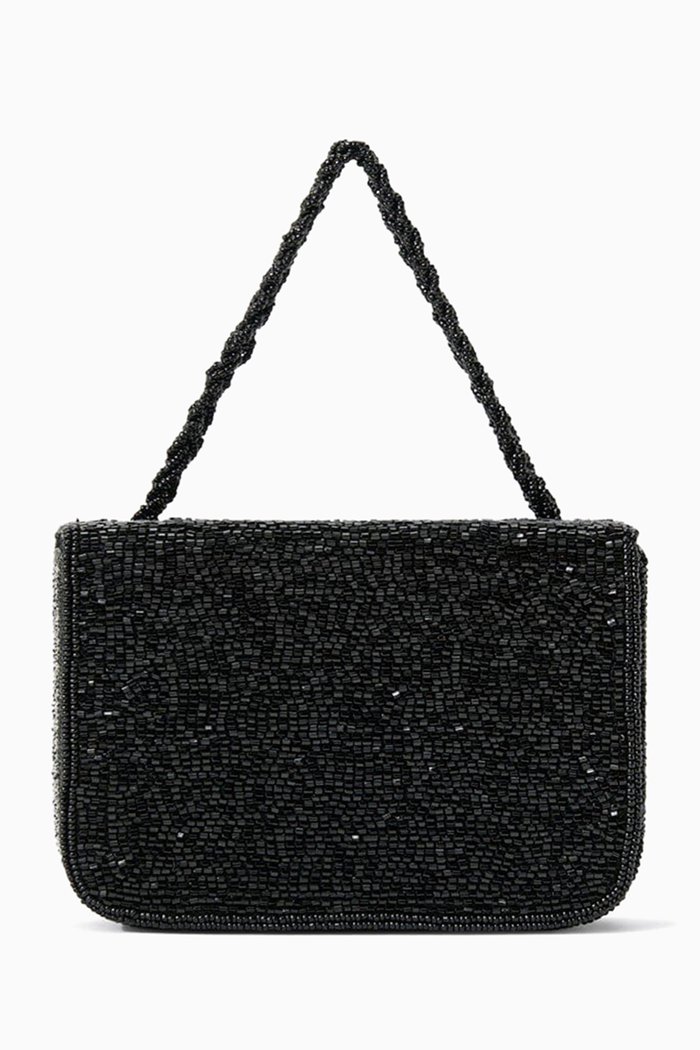 

Carmen Beaded Box Bag, Black
