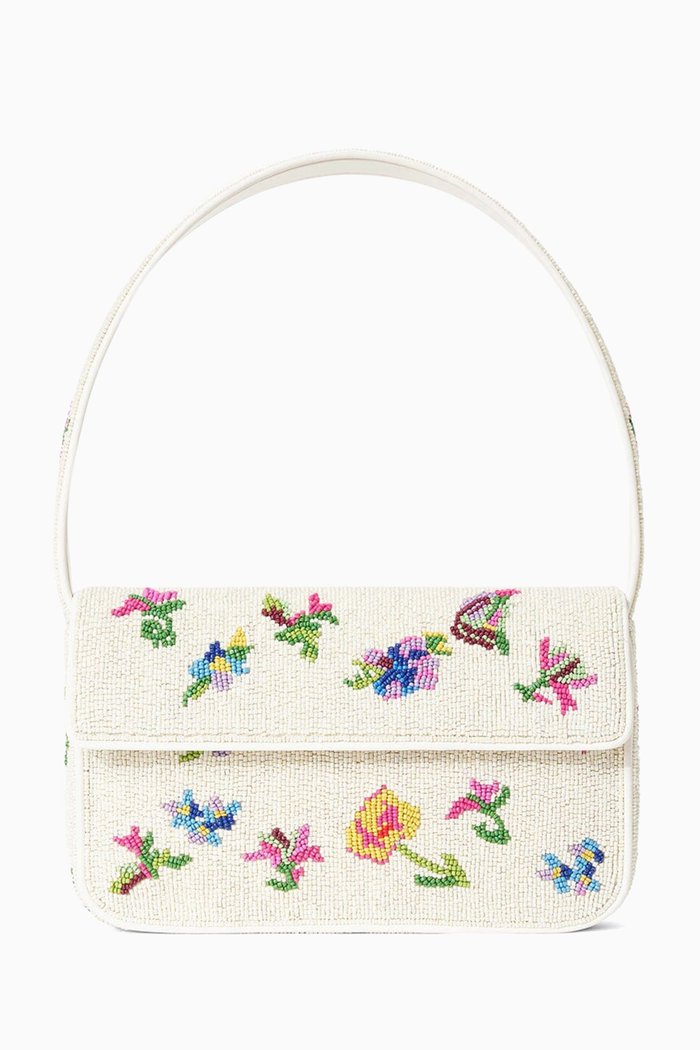 

Tommy Beaded Shoulder Bag, White