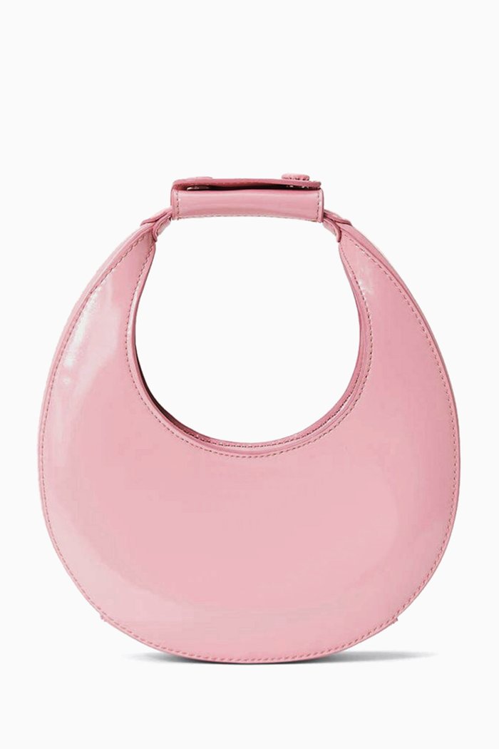 

Good Night Moon Bag in Shiny Leather, Pink