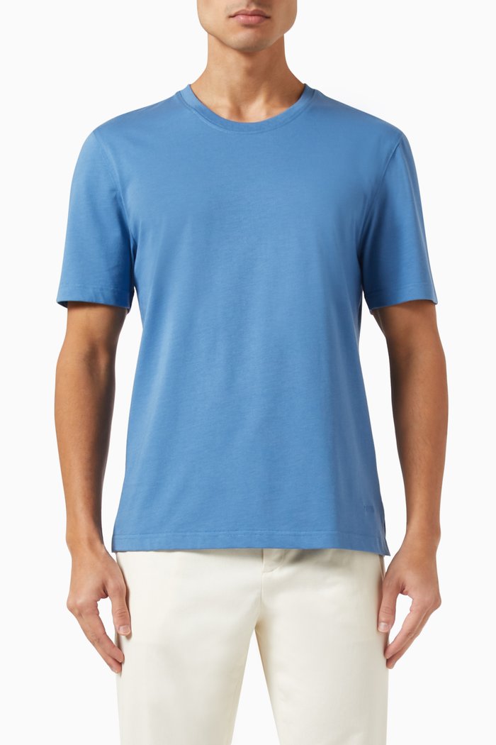 

T-shirt in Organic Supima Cotton Single Jersey, Blue