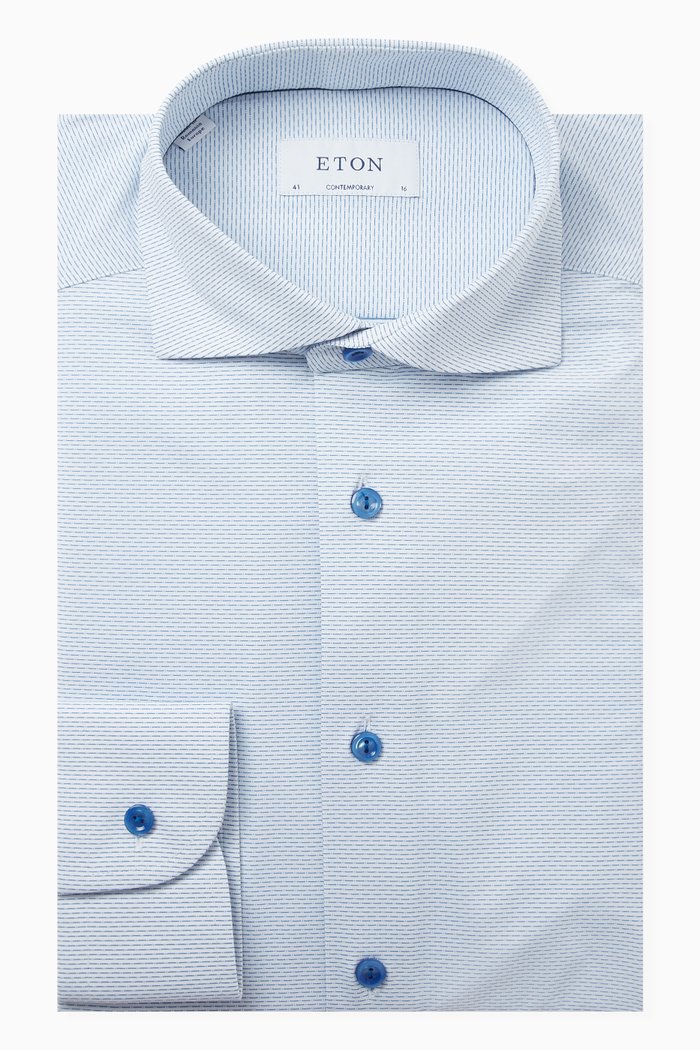 

Contemporary Fit Shirt in Cotton, Blue