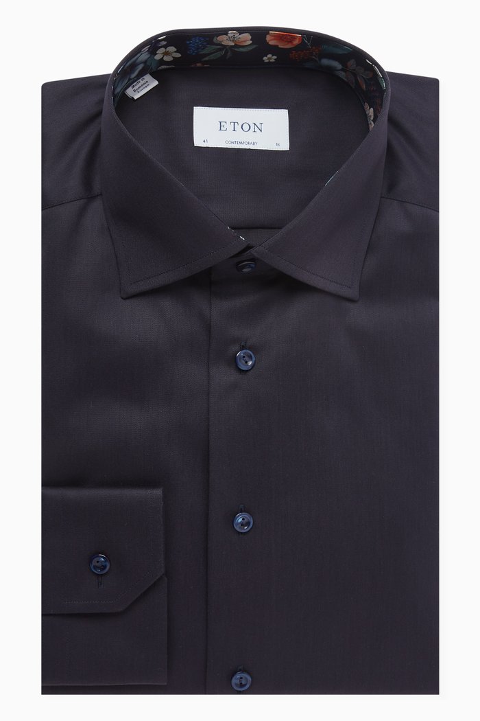 Contemporary Fit Shirt in Cotton, Blue
