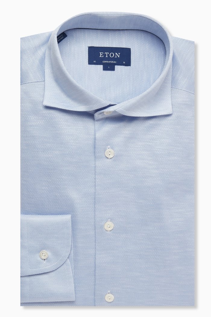 

Knit King Shirt in Cotton, Blue
