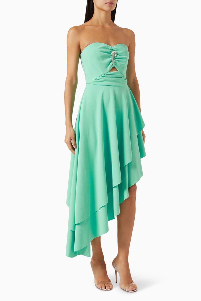 

Kienna Crystal-embellished Asymmetric Dress, Blue