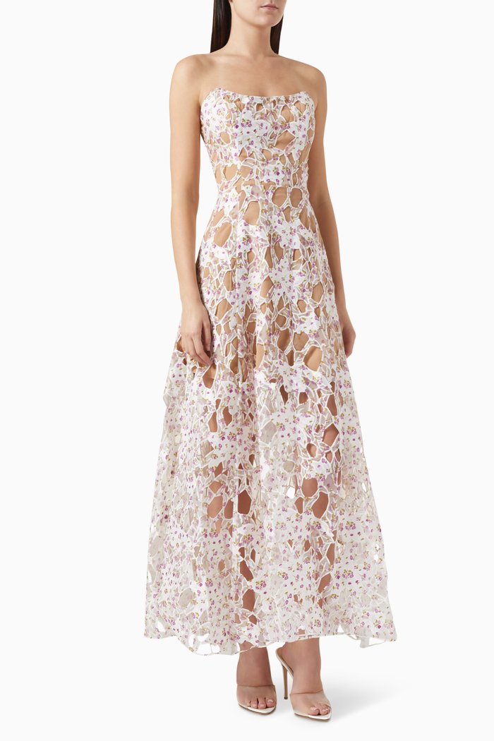 

Connection Maxi Gown in Lace, Multicolour