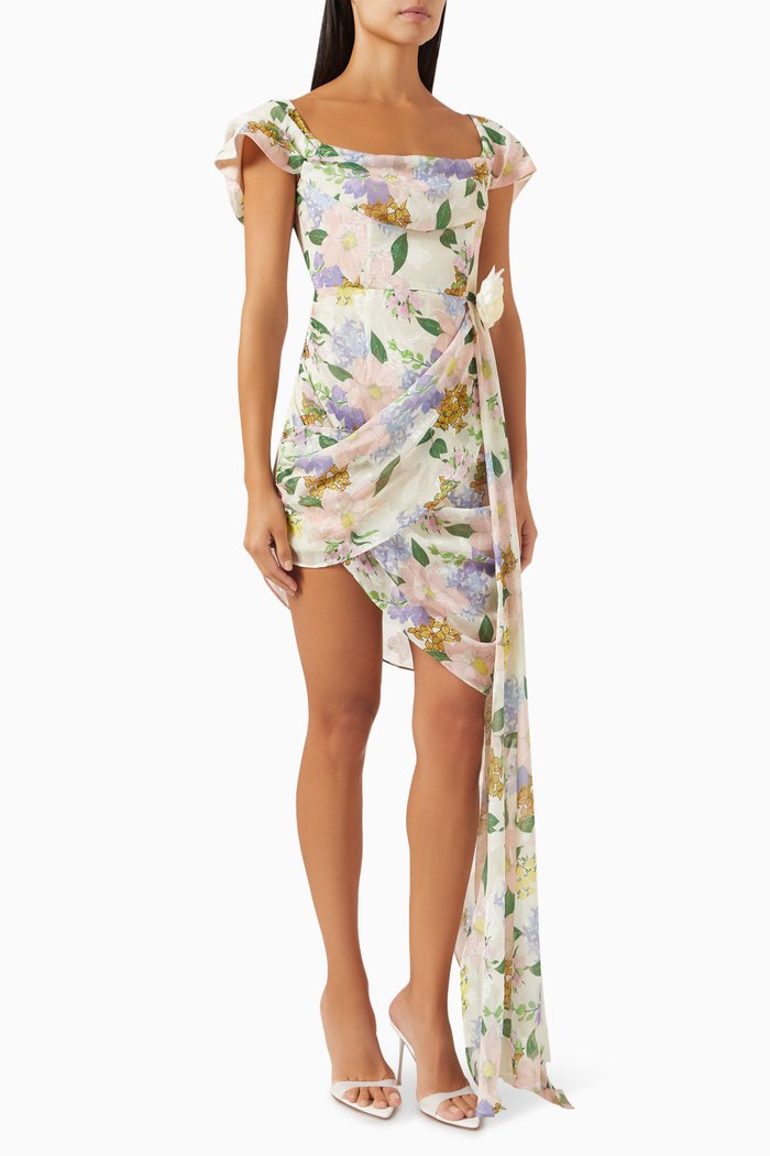 

Belladonna Floral-print Mini Dress, Multicolour