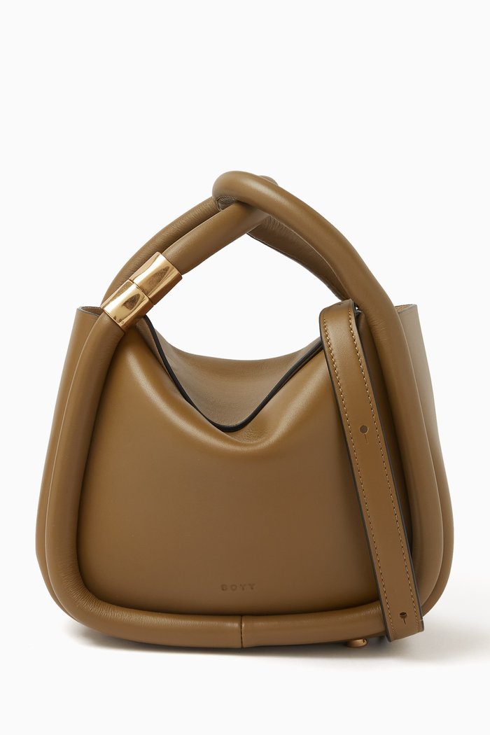 

Small Wonton 20 Top Handle Bag in Calfskin Leather, Green