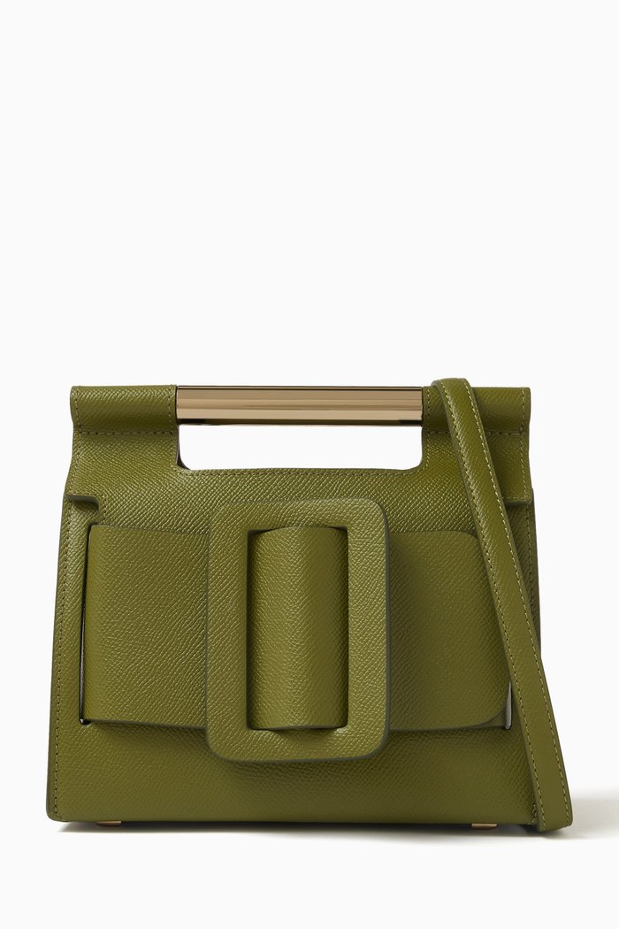 

Small Romeo Tote Bag in Leather, Green