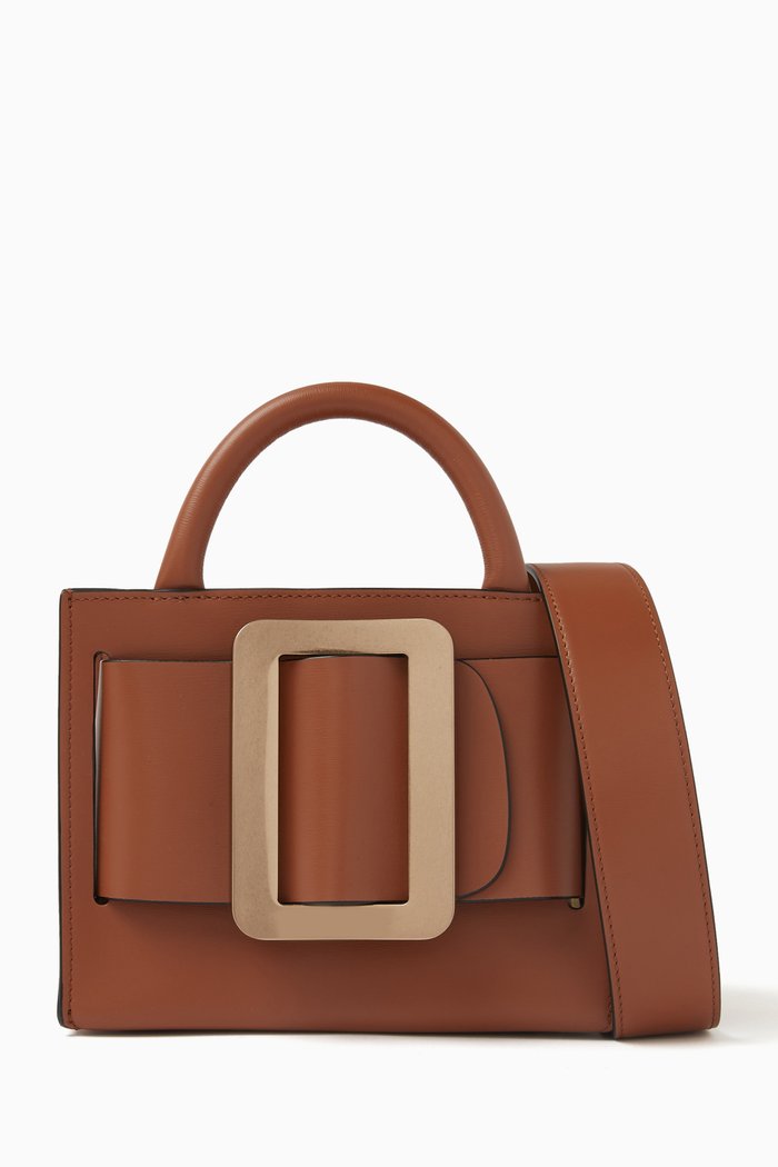 

Mini Bobby 18 Tote Bag in Palmellato Leather, Brown