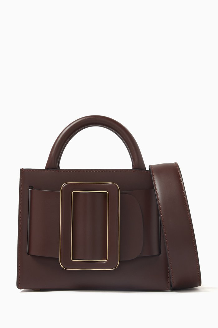 

Mini Bobby 18 Tote Bag in Palmellato Leather, Burgundy
