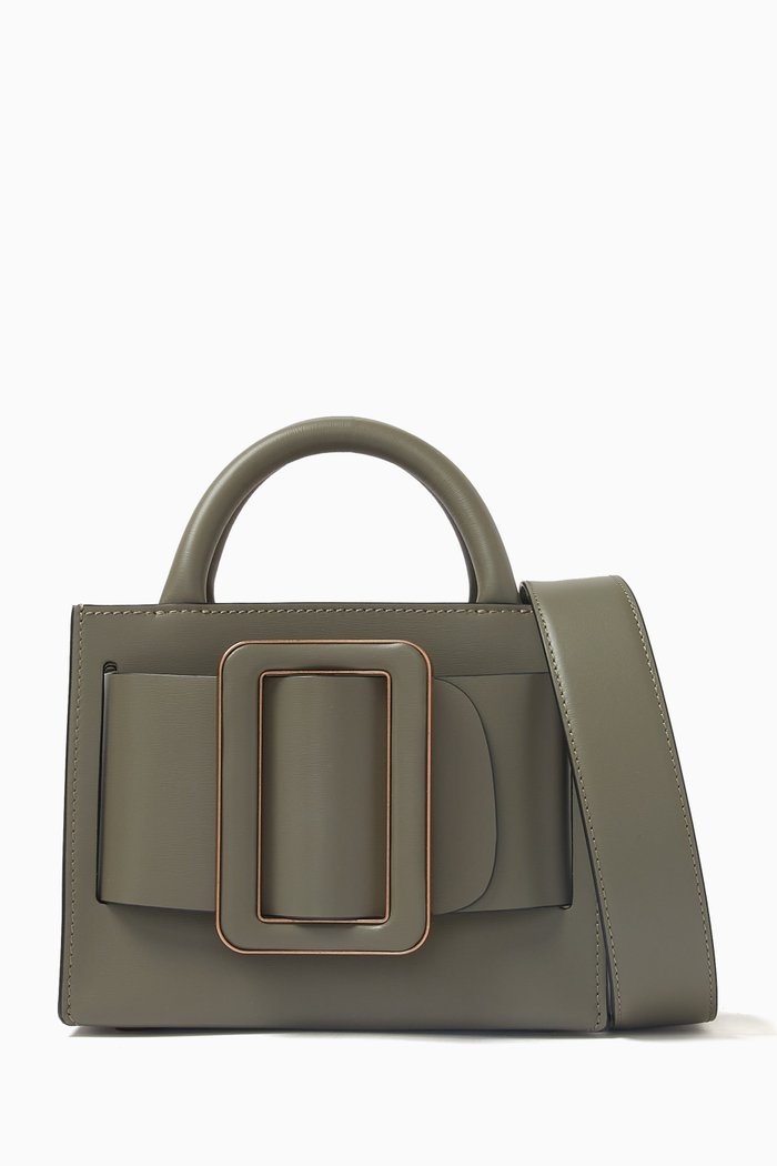 

Mini Bobby 18 Tote Bag in Palmellato Leather, Green