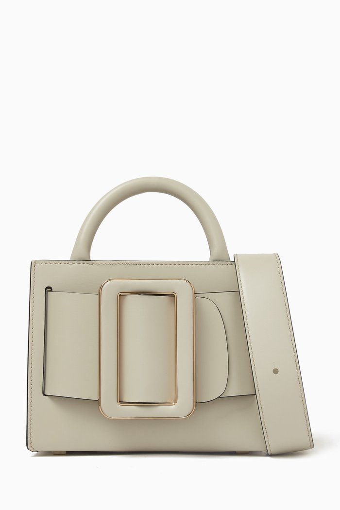 Mini Bobby 18 Tote Bag in Palmellato Leather, Neutral