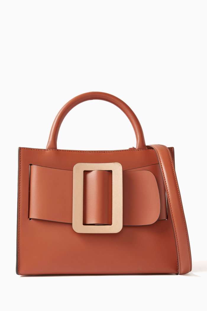 

Small Bobby 23 Tote Bag in Palmelatto Leather, Brown