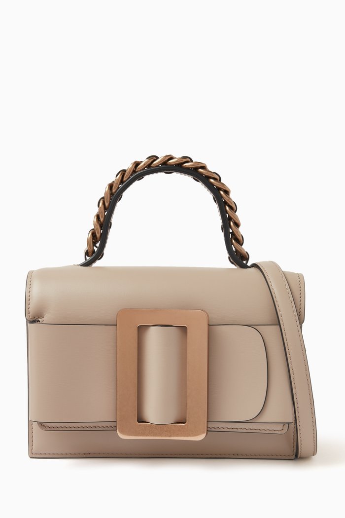 

Mini Fred 19 Crossbody Bag in Palmelatto Leather, Neutral